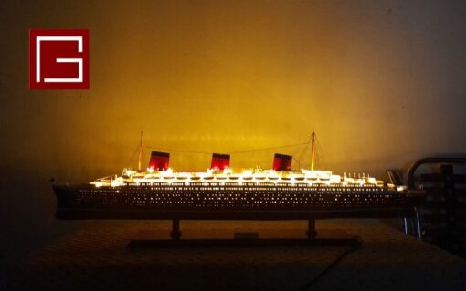 Ss Normandie With Lights