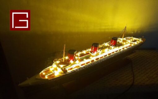 Ss Normandie With Lights (2)