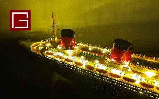 Ss Normandie With Lights (6)