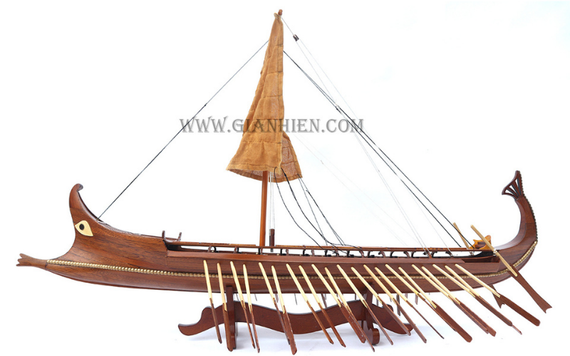 Traditional Wooden Boat Model