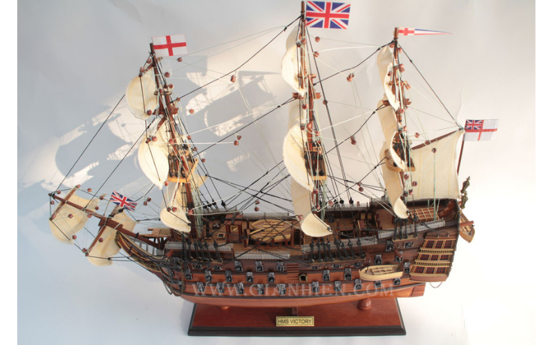 Hms Victory Wooden Boat Model Symbol Of Success - SOUVENIR WOODEN BOAT MODEL – GIA NHIEN WOODEN BOAT SHOWROOM