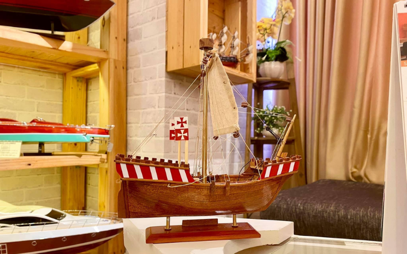 Hanse Kogge Mini Wooden Boat Model Has High Aesthetic Value