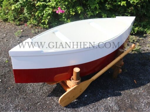 Boat Table Dark Red Painted