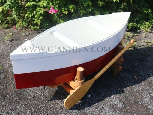 Boat Table Dark Red Painted