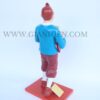 Tintin Statue Of Boy Holding Book