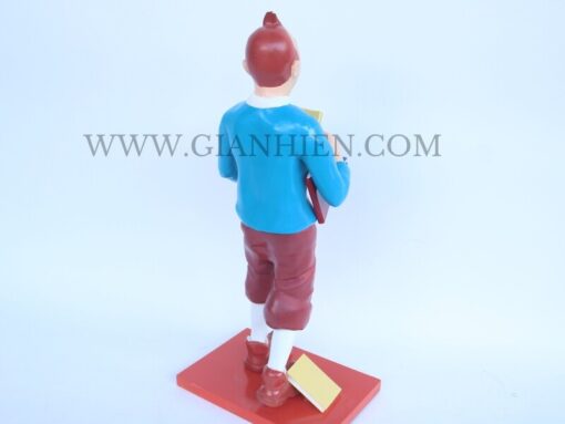 Tintin Statue Of Boy Holding Book