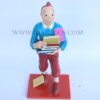 Tintin Statue Of Boy Holding Book