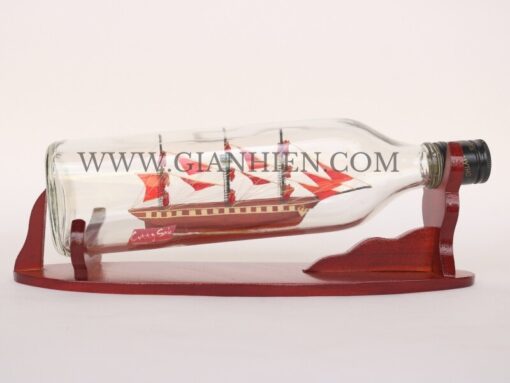 Ship In Lie Down Square Wine Bottle