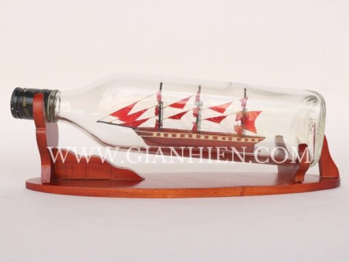 Ship In Lie Down Square Wine Bottle