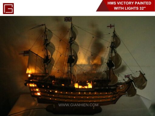 Hms Victory With Lights-12