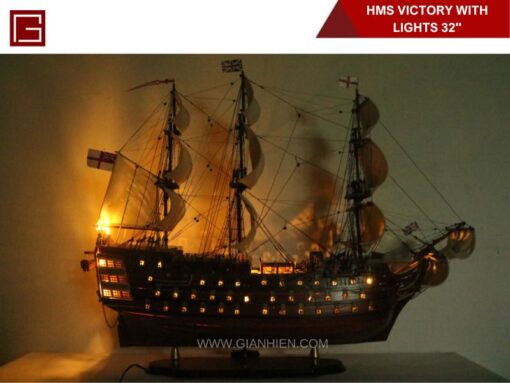 Hms Victory With Lights-12