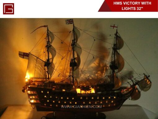 Hms Victory With Lights-13