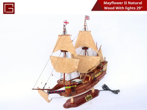 Mayflower Ii Natural Wood With Lights-03