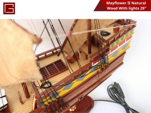 Mayflower Ii Natural Wood With Lights-06