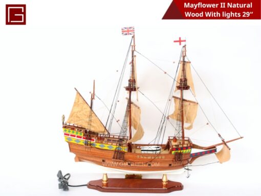 Mayflower Ii Natural Wood With Lights-11