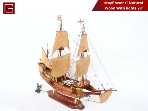 Mayflower Ii Natural Wood With Lights-13