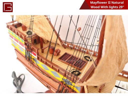 Mayflower Ii Natural Wood With Lights-14