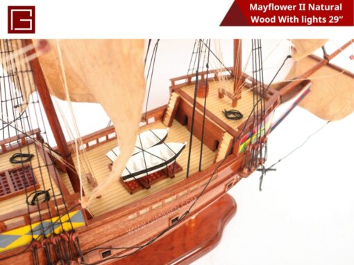 Mayflower Ii Natural Wood With Lights-15