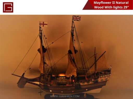 Mayflower Ii Natural Wood With Lights-18