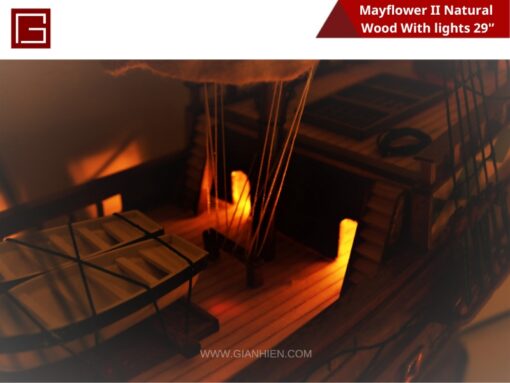 Mayflower Ii Natural Wood With Lights-19