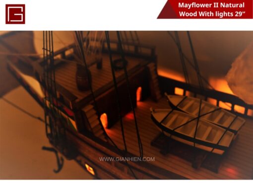 Mayflower Ii Natural Wood With Lights-20