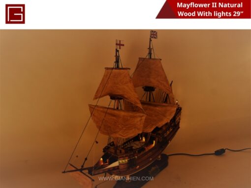 Mayflower Ii Natural Wood With Lights-22