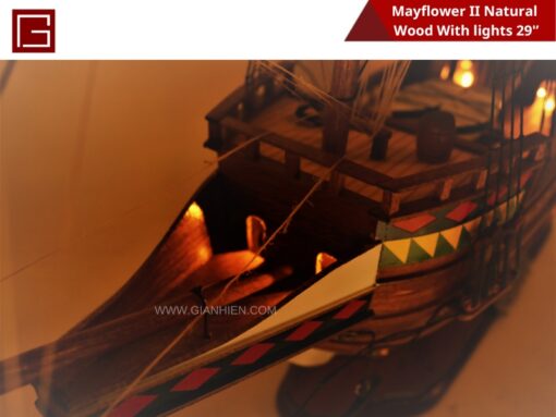 Mayflower Ii Natural Wood With Lights-23