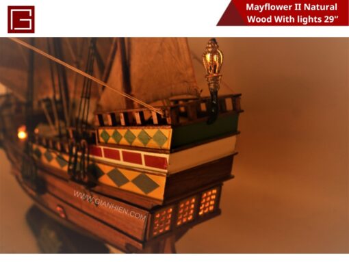 Mayflower Ii Natural Wood With Lights-24