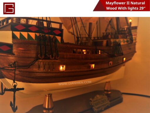 Mayflower Ii Natural Wood With Lights-25