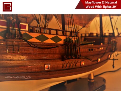 Mayflower Ii Natural Wood With Lights-26