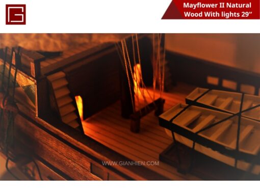 Mayflower Ii Natural Wood With Lights-29