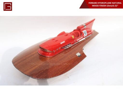 Ferrari Hydroplane Natural Wood Finish (detail)-03