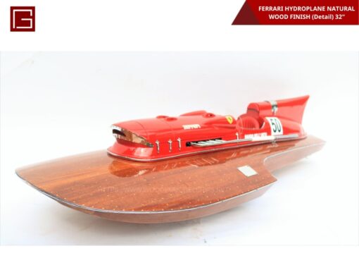 Ferrari Hydroplane Natural Wood Finish (detail)-04