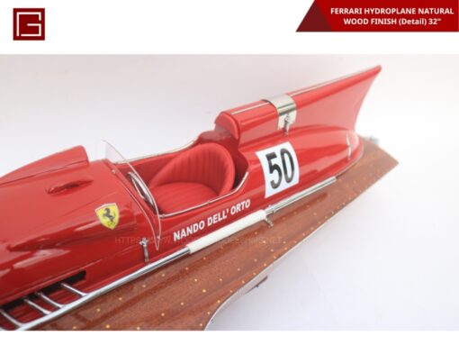 Ferrari Hydroplane Natural Wood Finish (detail)-06