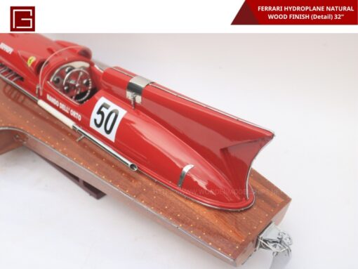 Ferrari Hydroplane Natural Wood Finish (detail)-07