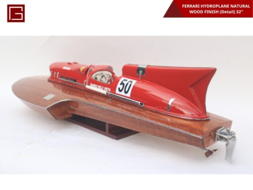 Ferrari Hydroplane Natural Wood Finish (detail)-08