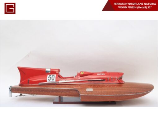 Ferrari Hydroplane Natural Wood Finish (detail)-11