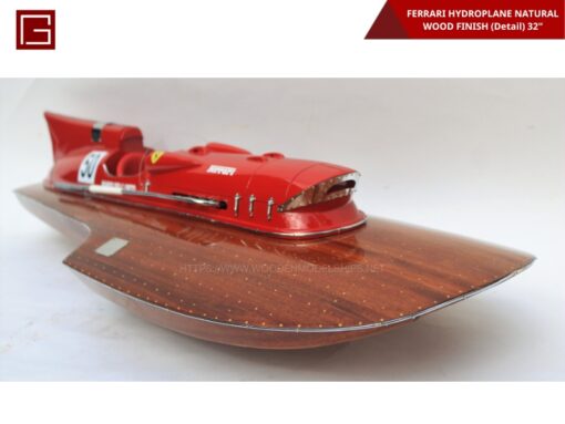 Ferrari Hydroplane Natural Wood Finish (detail)-14