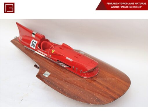 Ferrari Hydroplane Natural Wood Finish (detail)-16