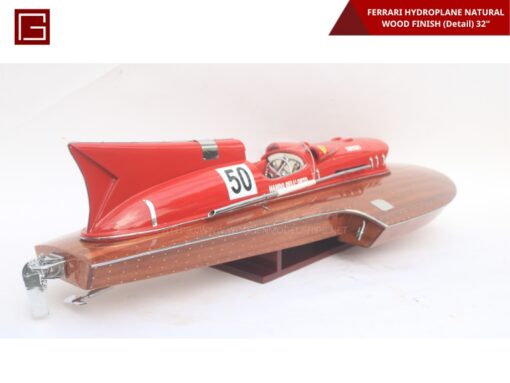 Ferrari Hydroplane Natural Wood Finish (detail)-18