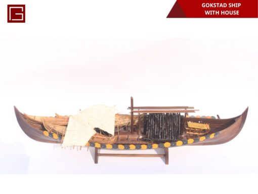 Gokstad Ship With House-02