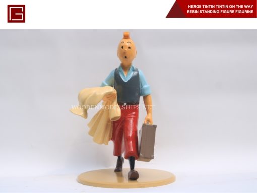 Herge Tintin Tintin On The Way Resin Standing Figure Figurine-02