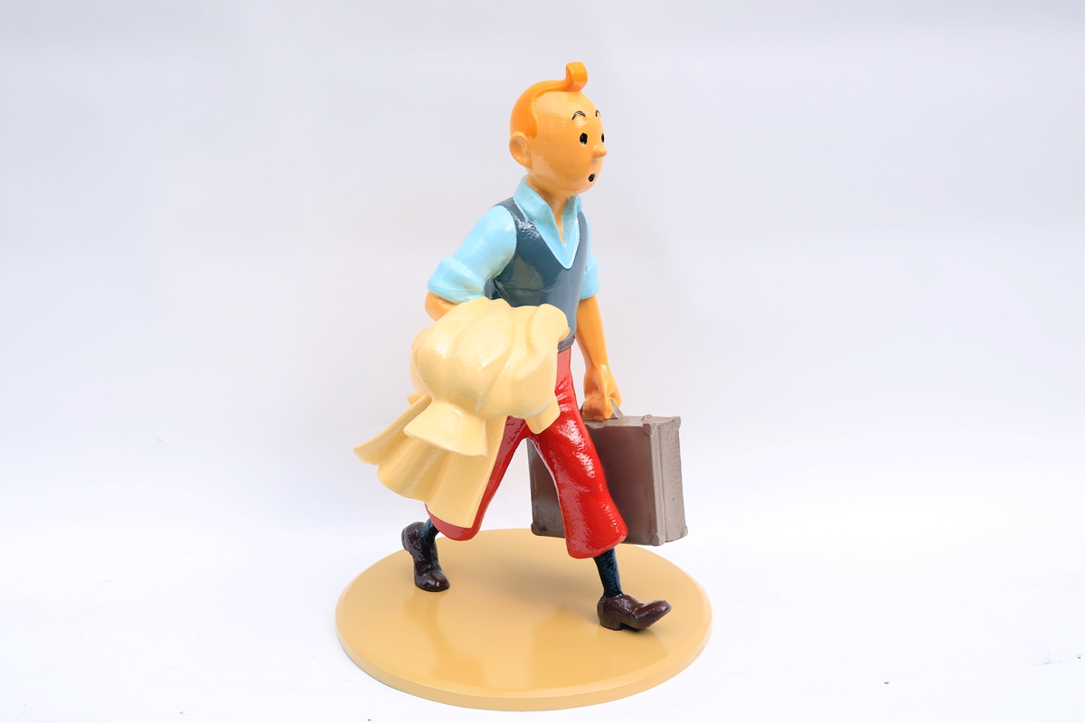 Herge Tintin Tintin On The Way Resin Standing Figure Figurine 52cm Authentic (1)