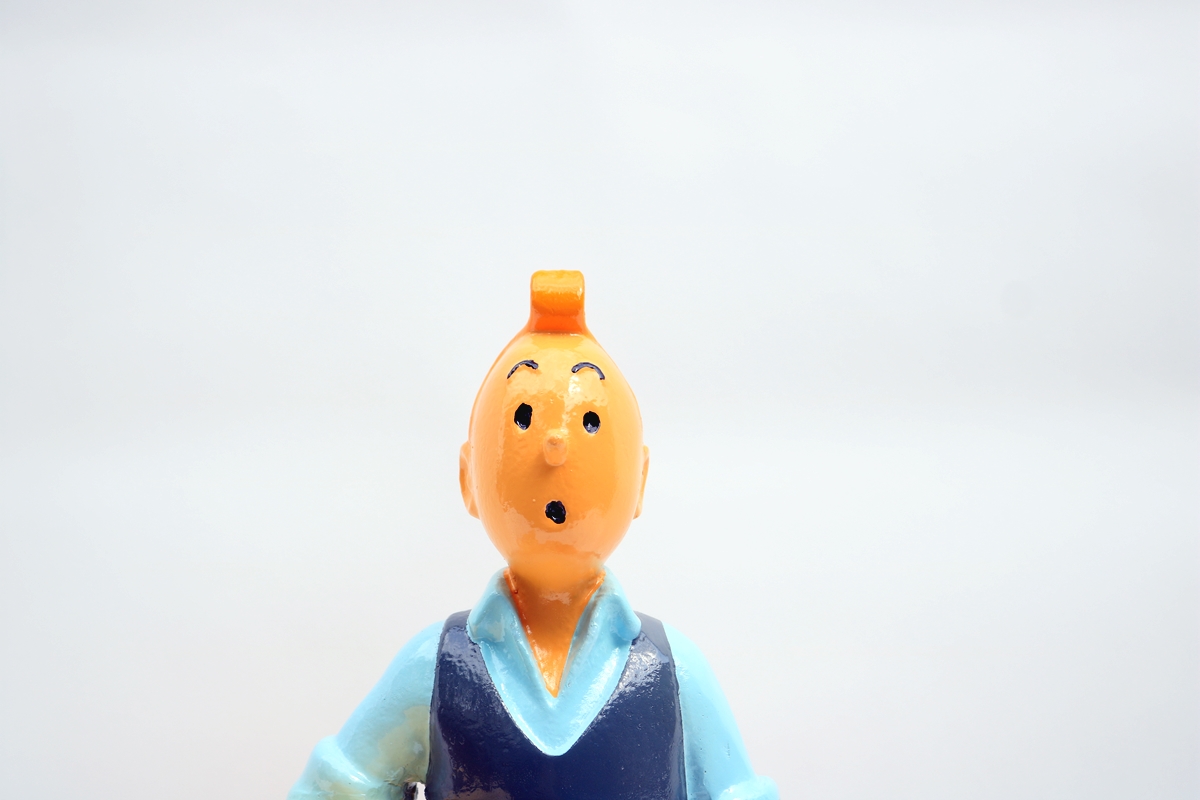 Herge Tintin Tintin On The Way Resin Standing Figure Figurine 52cm Authentic (3)