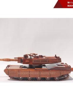 M-1 Abrams Tank Mahogany Wood-01