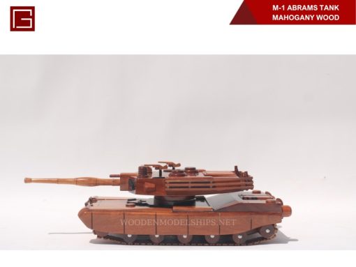M-1 Abrams Tank Mahogany Wood-01