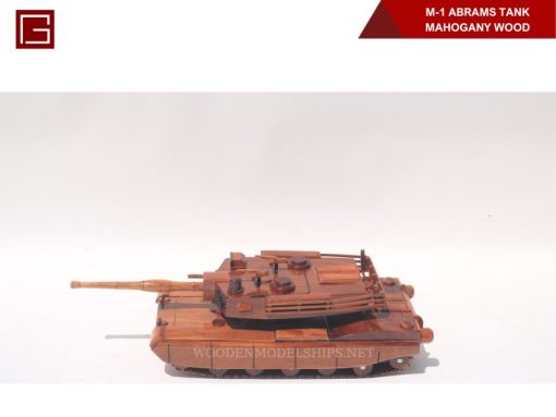 M-1 Abrams Tank Mahogany Wood-02