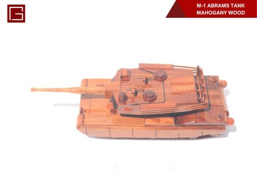 M-1 Abrams Tank Mahogany Wood-03