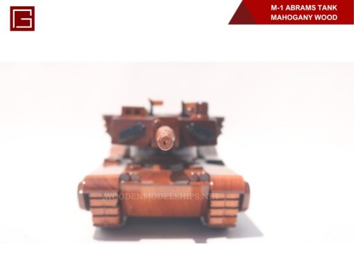 M-1 Abrams Tank Mahogany Wood-05
