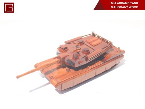 M-1 Abrams Tank Mahogany Wood-06